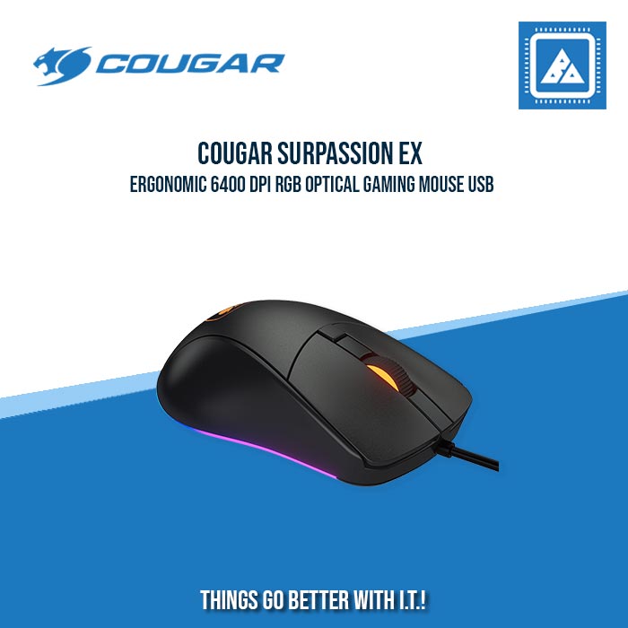 COUGAR SURPASSION EX ERGONOMIC 6400 DPI RGB OPTICAL GAMING MOUSE USB COUGAR SURPASSION EX ERGONOMIC 6400 DPI RGB OPTICAL GAMING MOUSE USB
